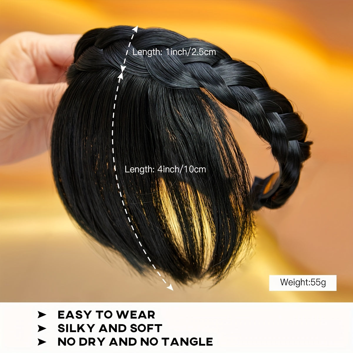 Realistic Synthetic Hair Bangs Headband - Instantly Transform Your Look