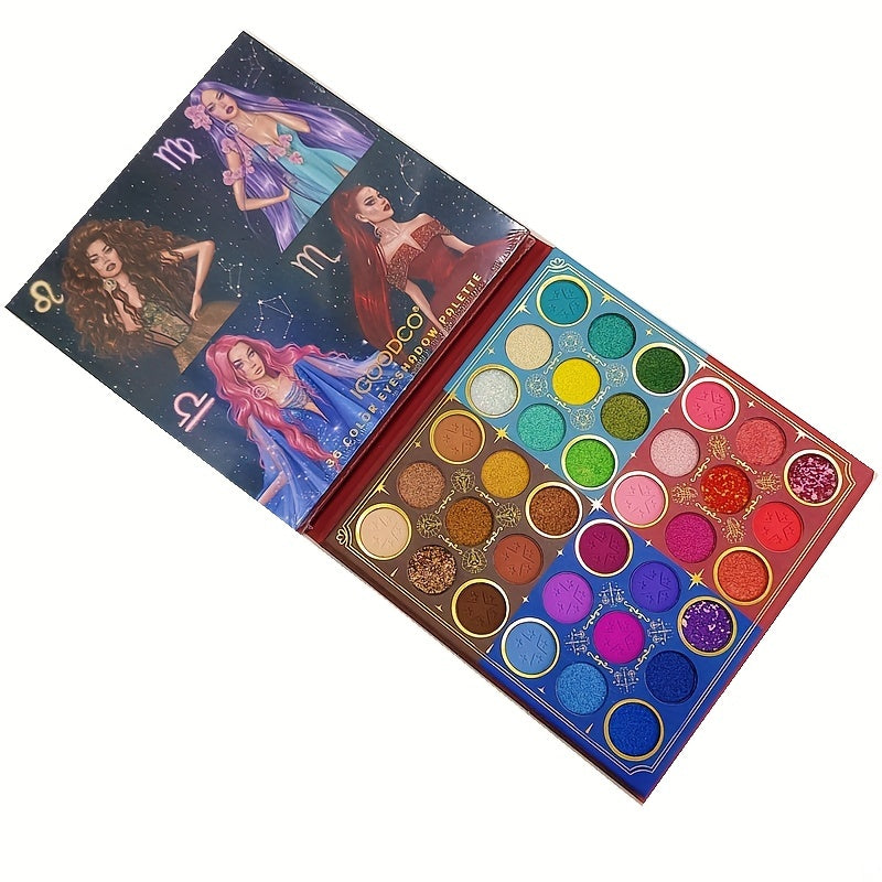 Brown Tone Women's Daily Makeup Palette Pearly Shimmer Matte Glitter Finish