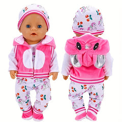 Unicorn Doll Clothes Set for 17-18 Inch Dolls - Birthday and Christmas Gift