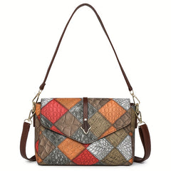 Retro Stitching Women's Shoulder Bag Classic Versatile Handbag