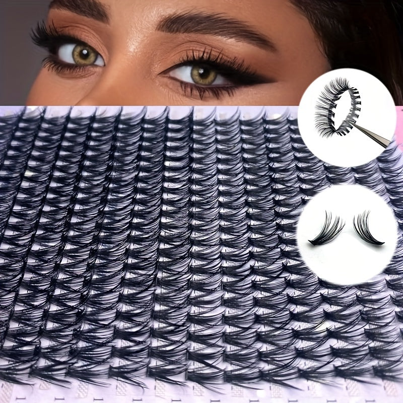 DIY Lash Clusters Kit - 2 in 1 Bond & Sealant Applicator - D Curling Volume