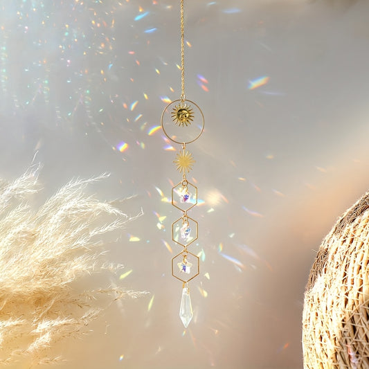 Crystal Sun Catcher Wind Chime Devil's Eye Pendant