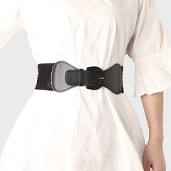 Women's Pin Buckle Belt for Dress Skirt Coat