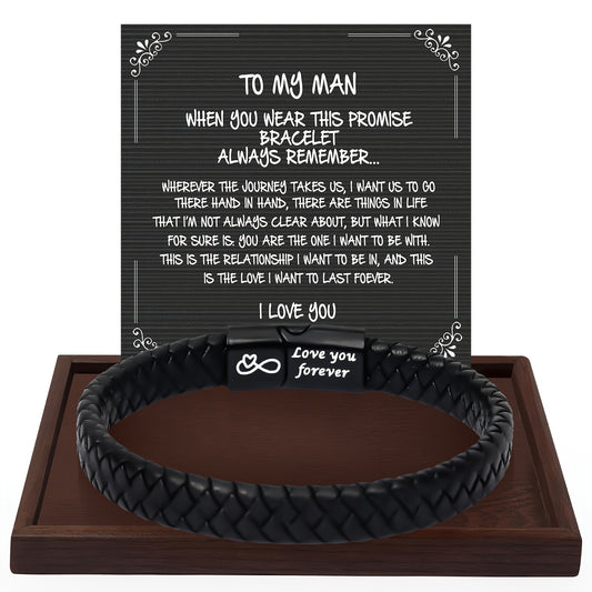 Men's Love Message Bracelet - Ideal Gift for Christmas