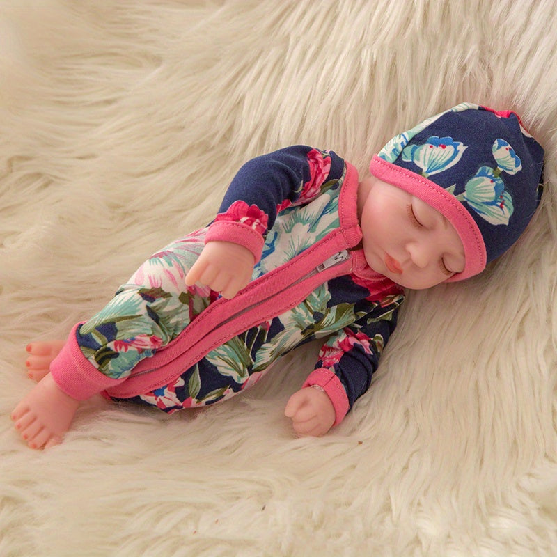 12inch Reborn Doll Lifelike Newborn Doll Matching Jumpsuit Hat Socks