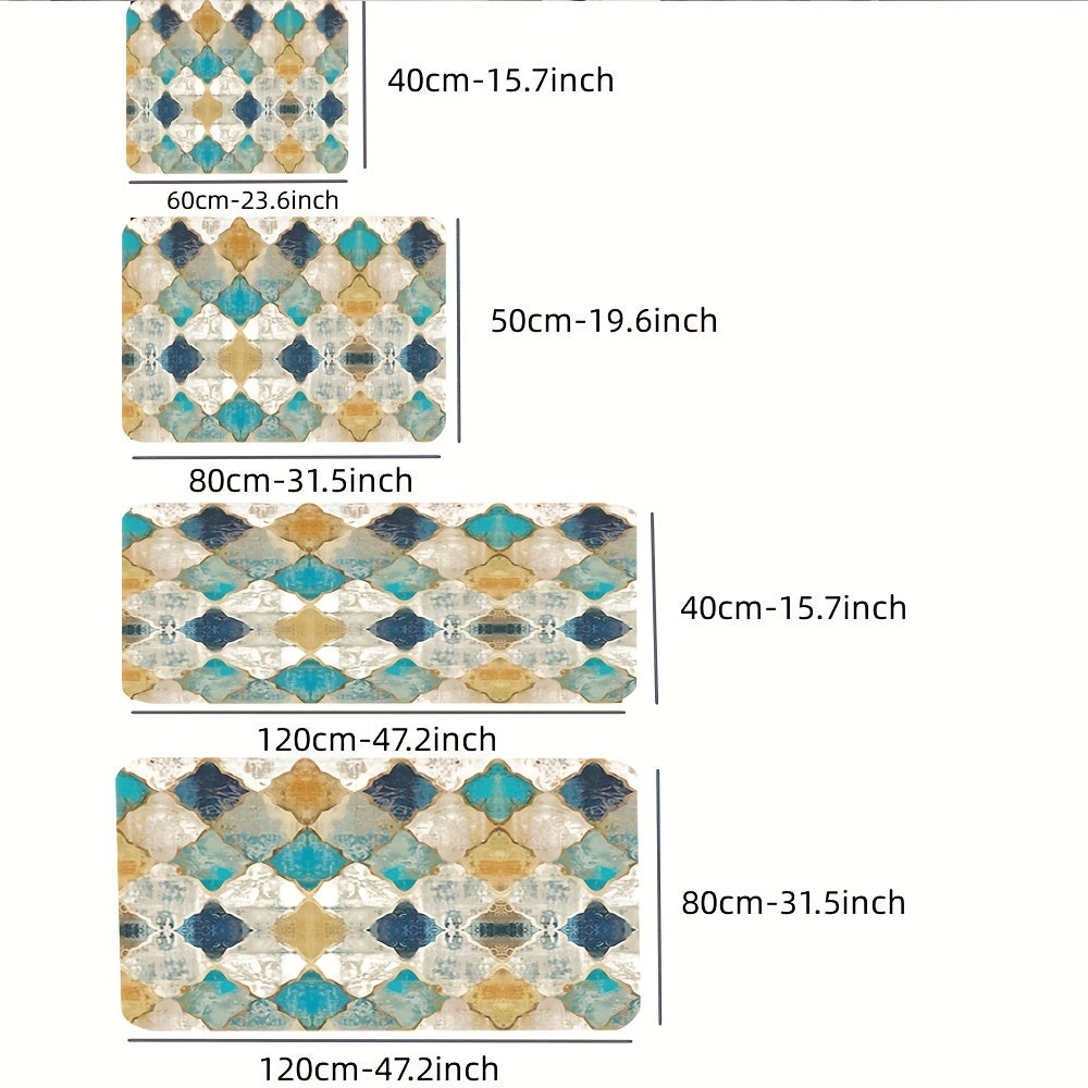 Scandinavian Gradient Geometric Rug 0.39in Thick
