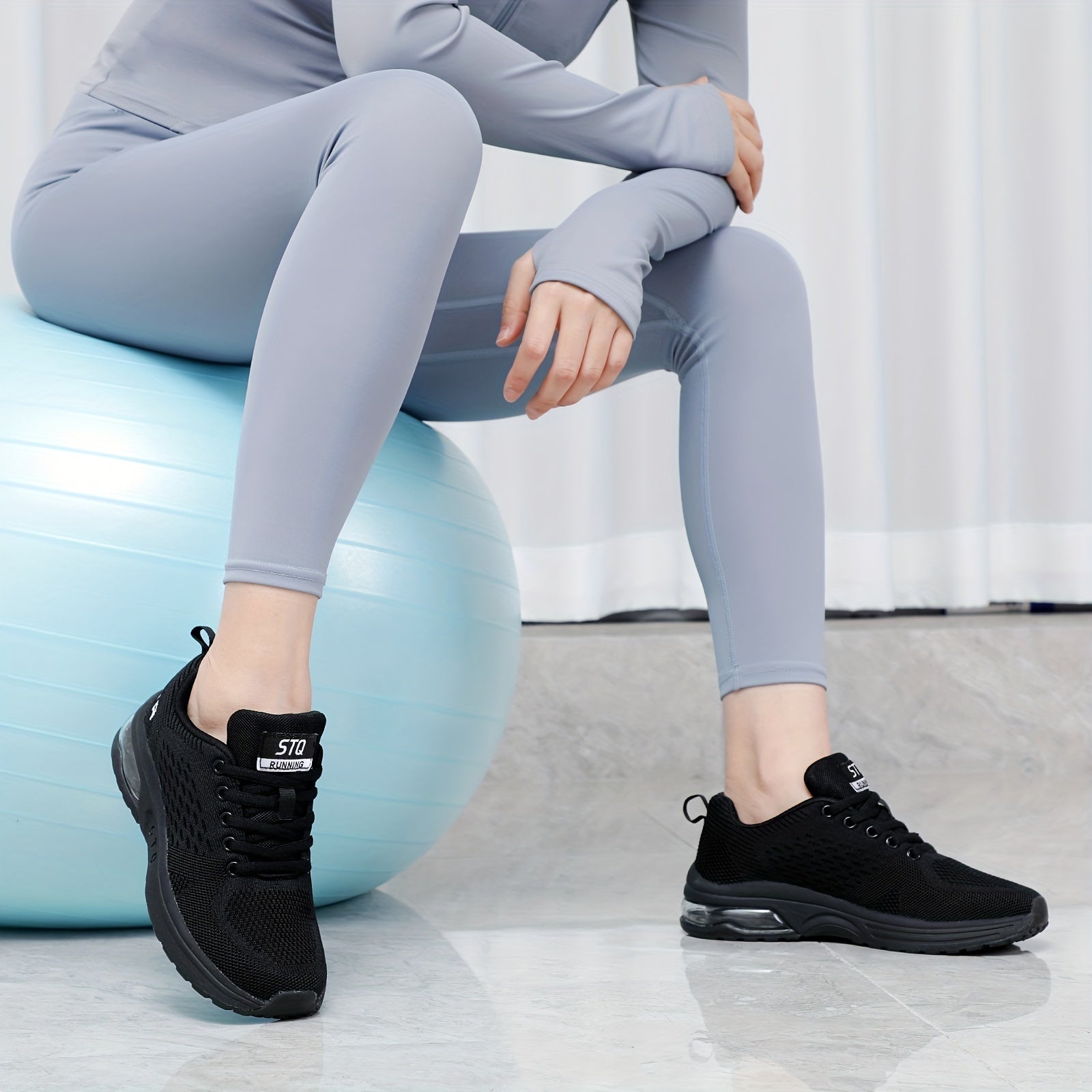 Women's Air Cushion Sole Running Shoes Breathable Sneakers