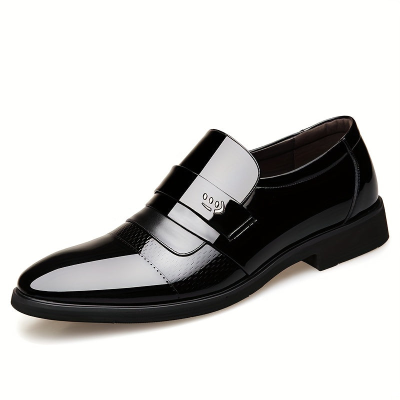 Men's Cap Toe Patent Dress Shoes