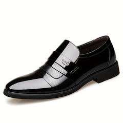 Men's Cap Toe Patent Dress Shoes