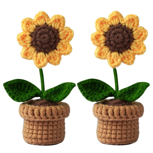 Crochet Kit For Beginners Sunflower Potted Plants Set