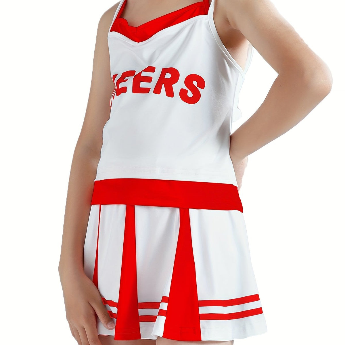 Girls Casual Cheer Set Slim Outfits for Sports Party Gift