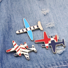 Aircraft Metal Brooch Small Badges for Men and Women
