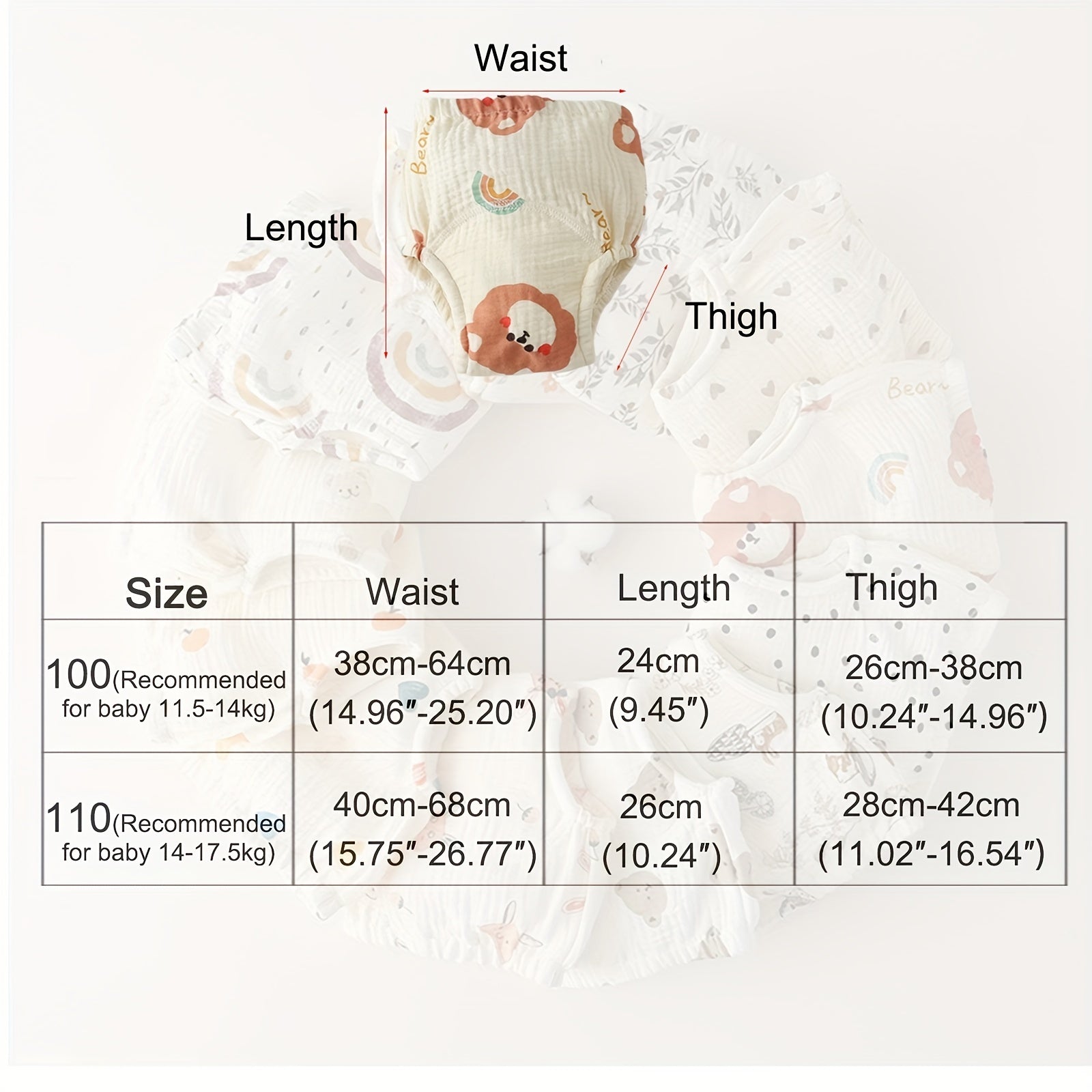 Baby Toddler Training Pants For 11-17.5kg Boys And Girls
