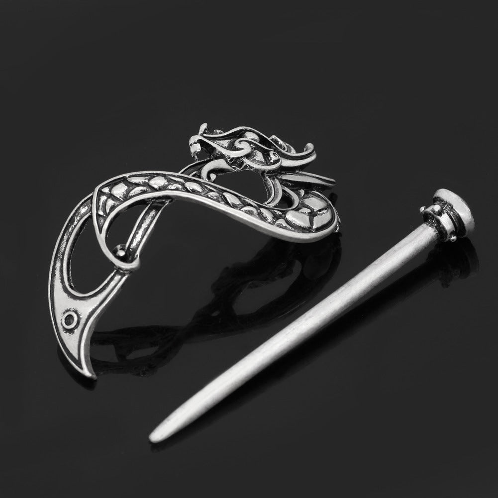 Viking Celtic Crown HairPins Clip Hair Accessories Barrettes Silvery