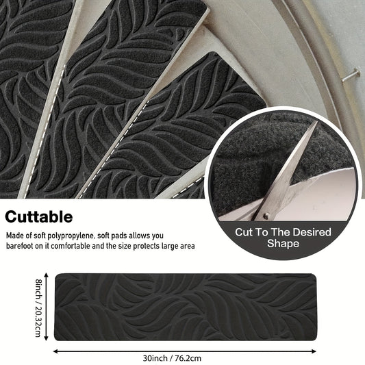 Non Slip Stair Treads for Wooden Steps Carpet Tape Set of 15 Leaf