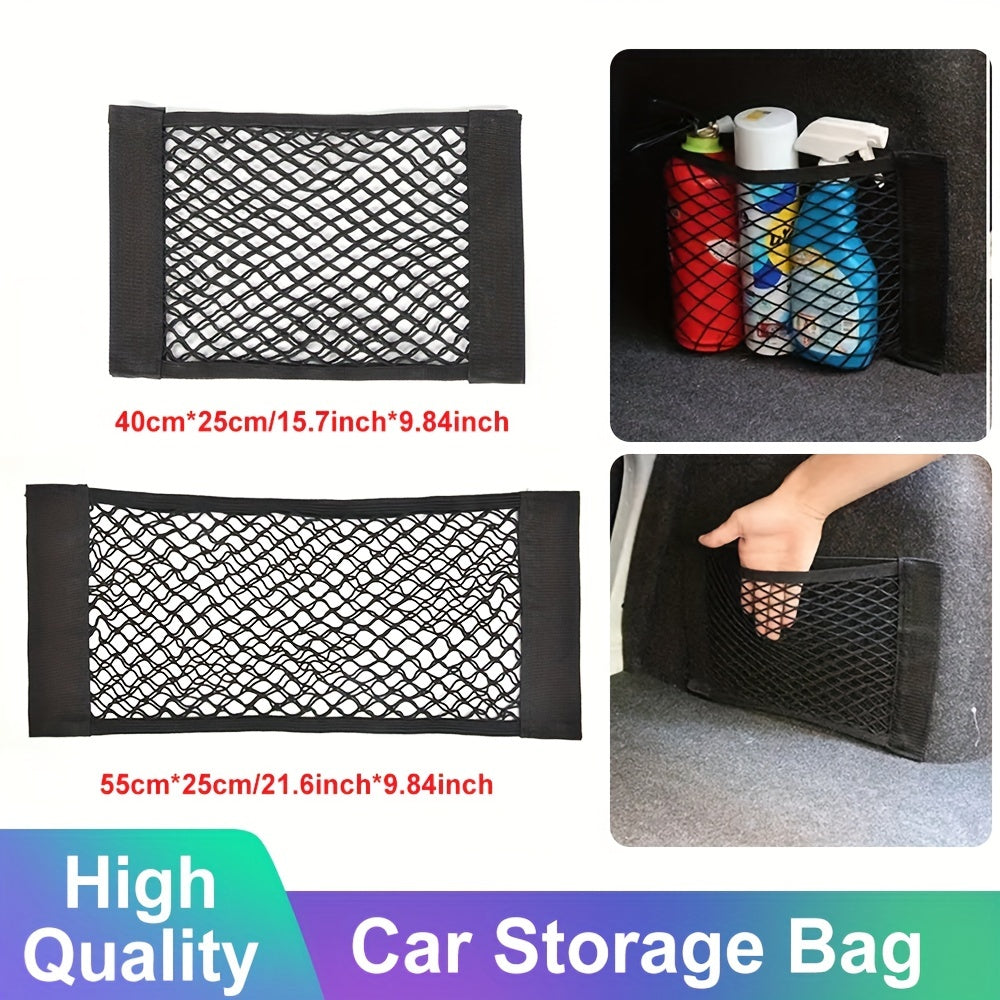 Double Layer Mesh Pocket Bag for Car Trunk Storage