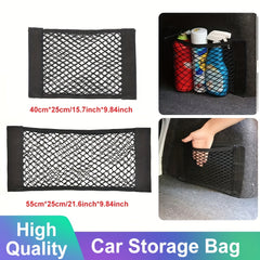 Double Layer Mesh Pocket Bag for Car Trunk Storage