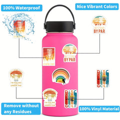 63pcs Waterproof Disc Golf Vinyl Stickers for Water Bottle Laptop Skate
