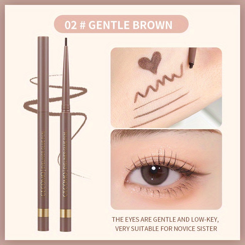 Smudge-Proof Brown Eyeliner Glue Pen Fine Tip