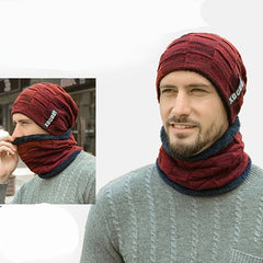 Winter Beanie Scarf Set Knit Hat Fleece Lined Halloween Decor