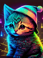 3D Dreamy Kitty Graphic Short Sleeve T-shirt For Girls