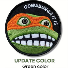 Cowabunga It Is Patch Morale Patches Tactical Funny Embroidered Round Moral