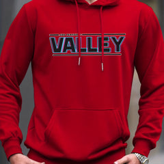 VALLEY Print Hoodie Men's Casual Graphic Pullover Hooded Sweatshirt