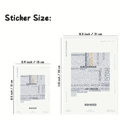 Mexico State Letter Maps Stickers for Children