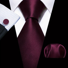 Barry Wang Men's Tie Cufflinks Handkerchief Set