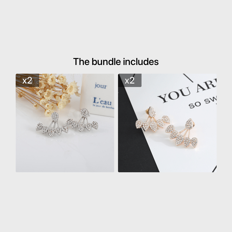 Fan Shaped Back Hanging Earrings