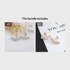 Fan Shaped Back Hanging Earrings