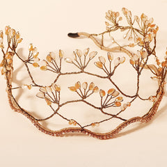 Beaded Crystal Mesh Boho Headband Hair Accessory