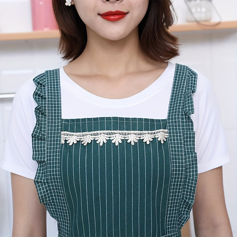 Fashionable Breathable Apron Women's Kitchen Lace Apron Sleeveless Smock