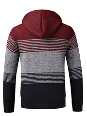 Men's Plush Hooded Sweater for Fall Winter