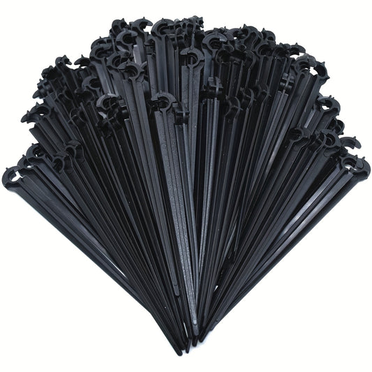 100 Pack Drip Support Stakes 1/4 Tubing Holder Balcony Succulent Sprinkler