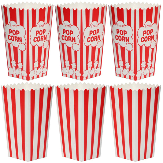 100 Disposable Red Popcorn Boxes 2 27oz Movie Theater Home Carnival Party Decor
