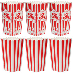 100 Disposable Red Popcorn Boxes 2 27oz Movie Theater Home Carnival Party Decor