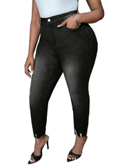  Sexy Skinny Pants Women's Plus Medium Stretch Raw Trim