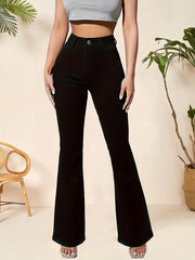 High Waist Flare Jeans Women's Denim Bell Bottom Jeans