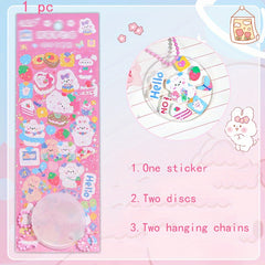 Kawaii Stickers Card Set Pocket Material Cute Card Stickers