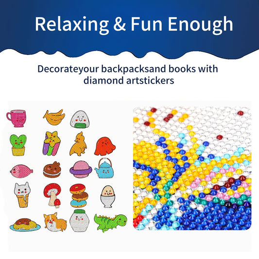 Cartoon Birds Diamond Decals For Kids - Christmas Theme Diamond Painting Kits