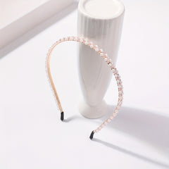 Faux Pearl Beaded Headband Non slip Head Hoop Skinny Headdress Hair Band