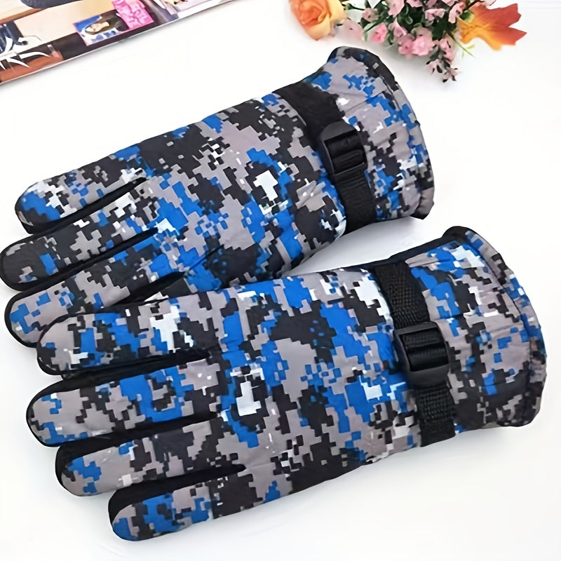 Winter Camouflage Windproof Gloves for Skiing Cycling