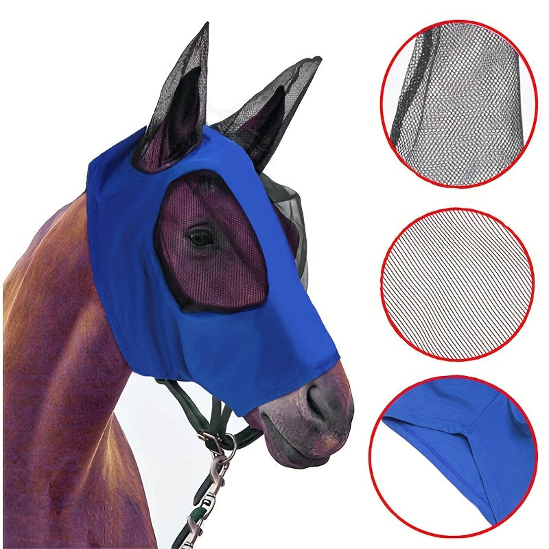 Fine Mesh Horse Fly Mask Anti-mosquito Breathable Comfortable Horse Mask