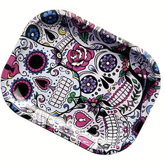 Halloween Skull Rolling Tray Metal Cartoon