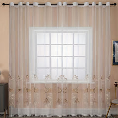 Panel Light Filtering Sheer Curtain Landscape Painting Artistic Sheer Curtain
