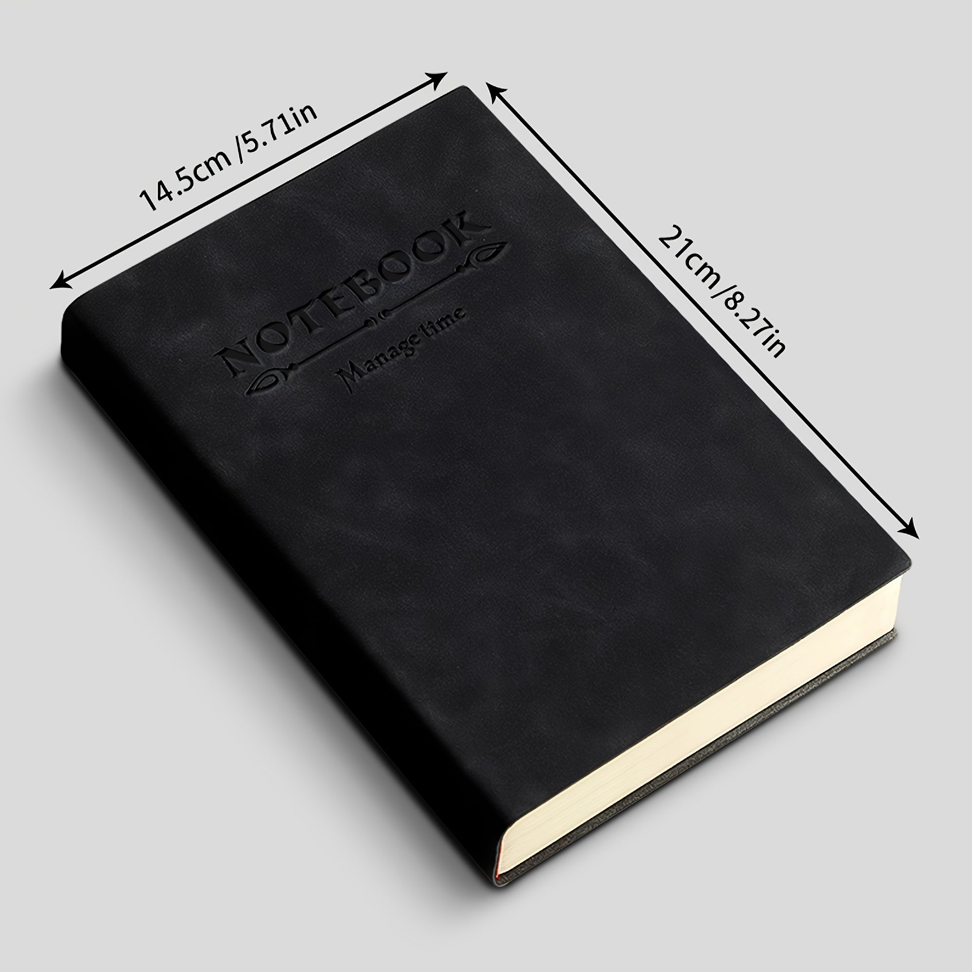 Set of 3 Personalized A5 Slim Notebooks - Engraved Cover, 360 Pages