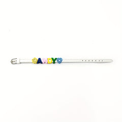 Custom Pet Memorial Bracelet - Colorful Letter String Style -
