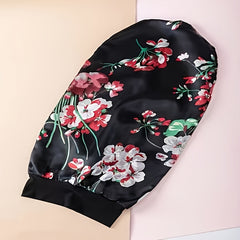 Floral Print Bandana Turban Cap Soft Silk Satin Sleep Cap