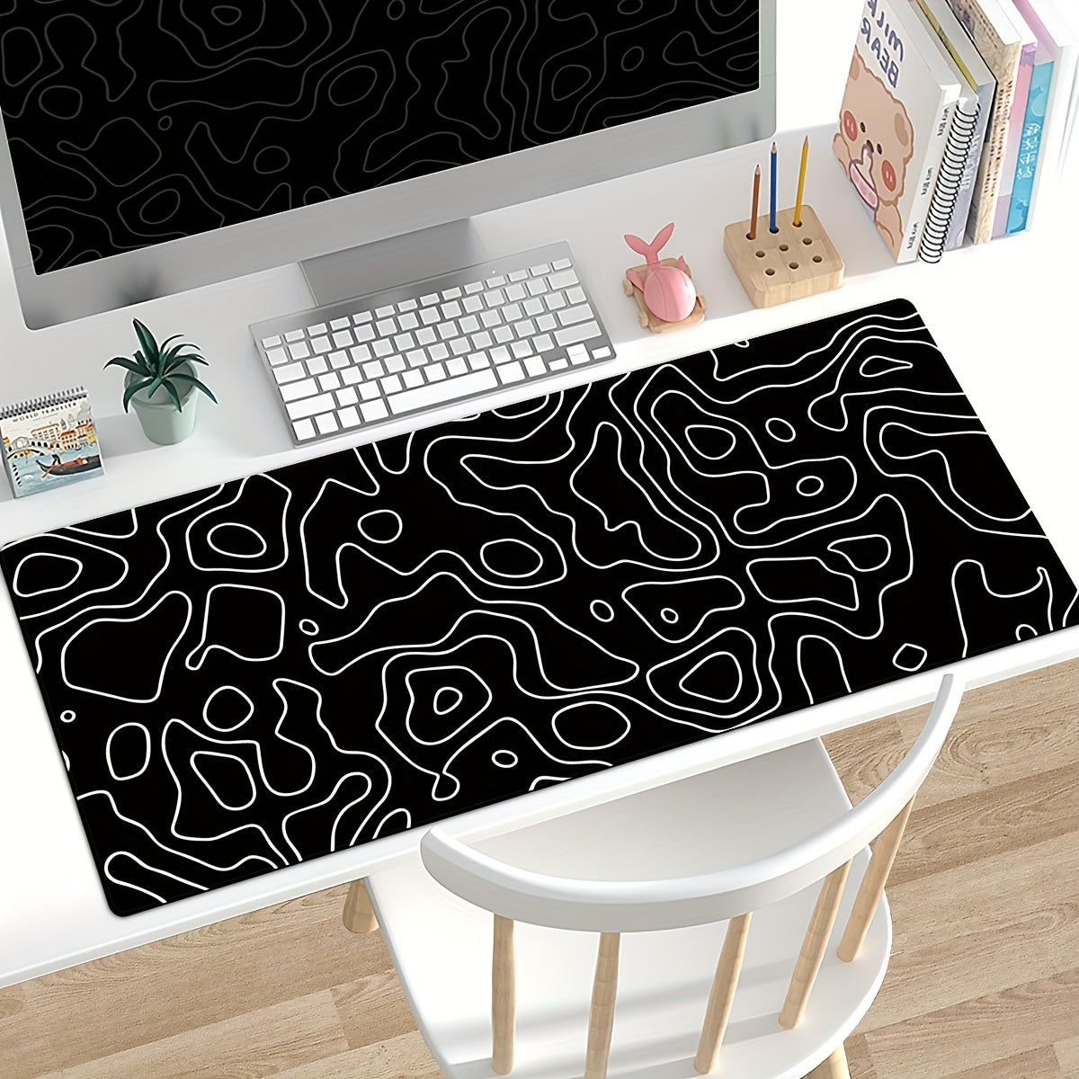 Abstract Line Large Gaming E-sports Mouse Pad - Oversized Extended Desk Mat